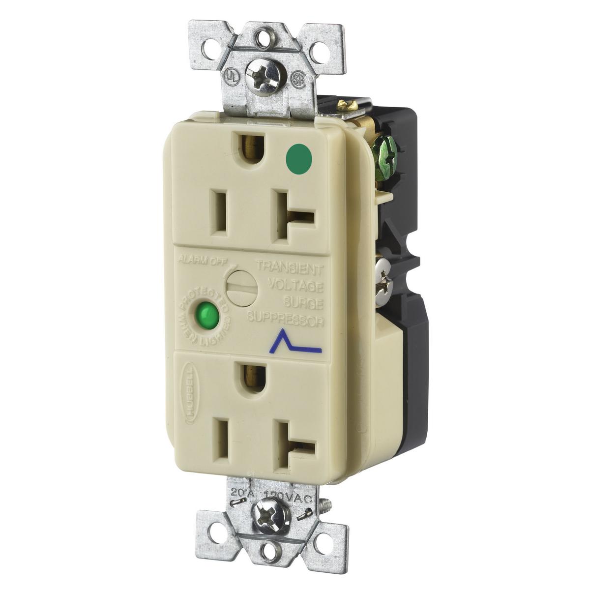 Hubbell Wiring Device-Kellems HBL8362ISA Straight Blade Receptacles