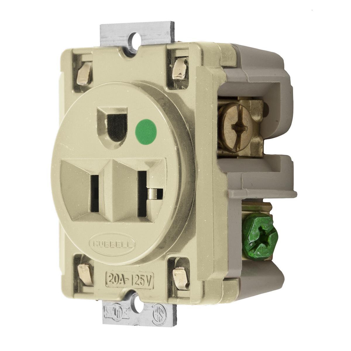 Hubbell Wiring Device-Kellems HBL8384I Straight Blade Receptacles
