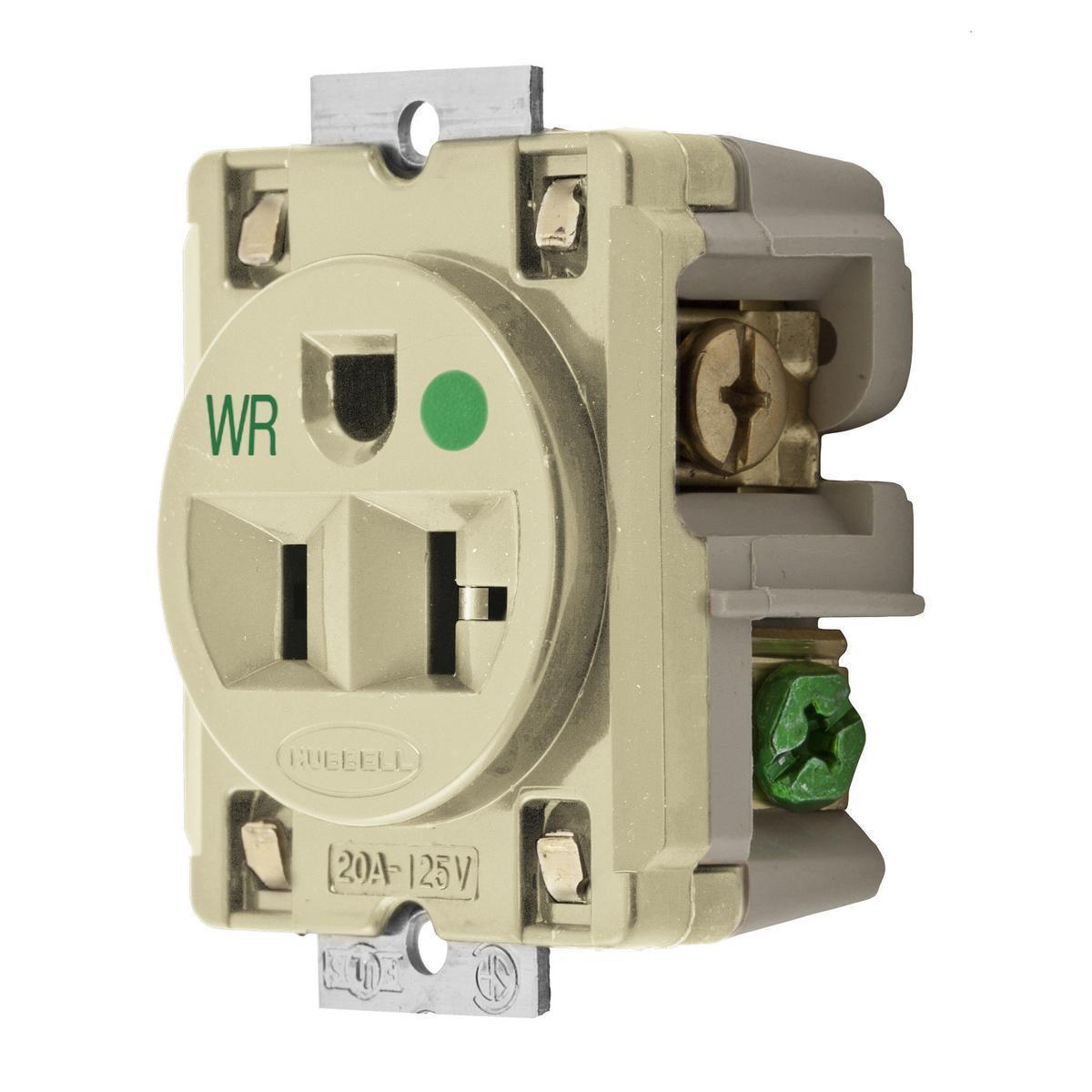 Hubbell Wiring Device-Kellems HBL8384IWR Straight Blade Receptacles