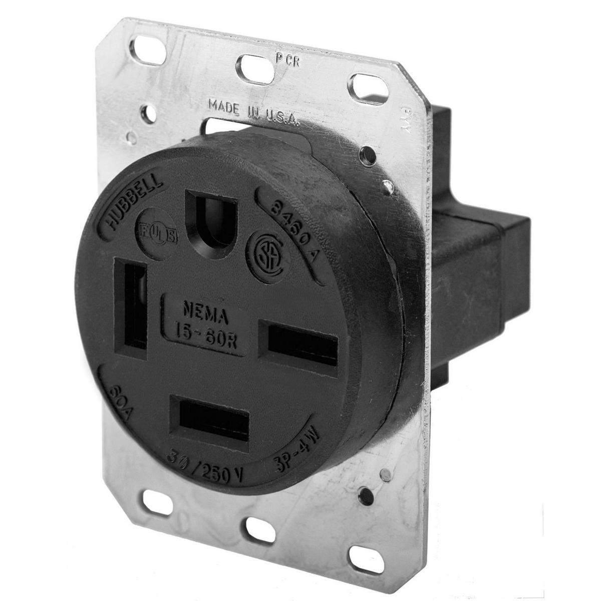 Hubbell Wiring Device-Kellems HBL8460A Straight Blade Receptacles