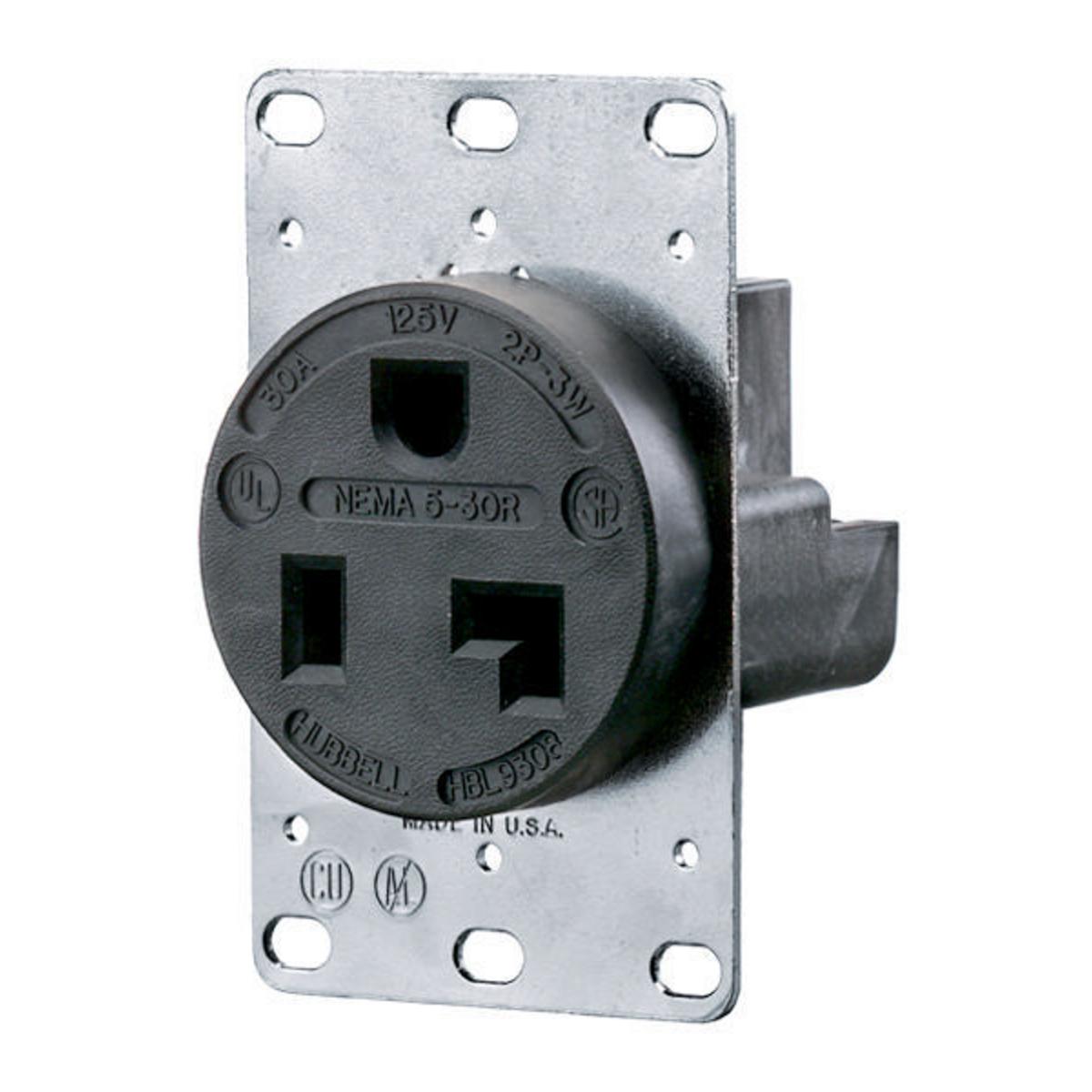 Hubbell Wiring Device-Kellems HBL9308 Straight Blade Receptacles