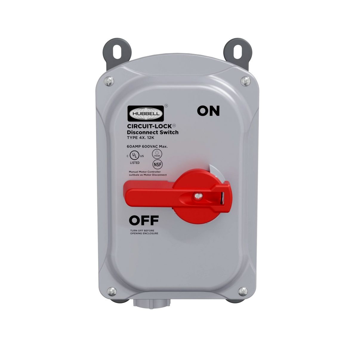 Hubbell Wiring Device-Kellems HBLDS30AC Disconnect Switches, 600 V AC, 30 A, 15 hp, 3 Poles