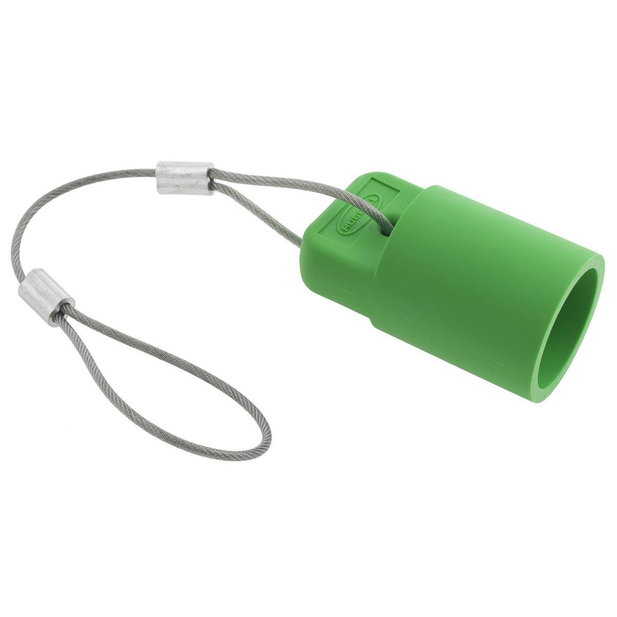 Hubbell Wiring Device-Kellems HBLFCAPGN 16 Series 1-Pole Female Heavy Duty Standard SC/PPC Type Cord Mount Pressure Screw Terminal Protective Cap, For Use With 16 Series 300/400 A and 600 V AC/250 V DC Female Devices, Composite, Green