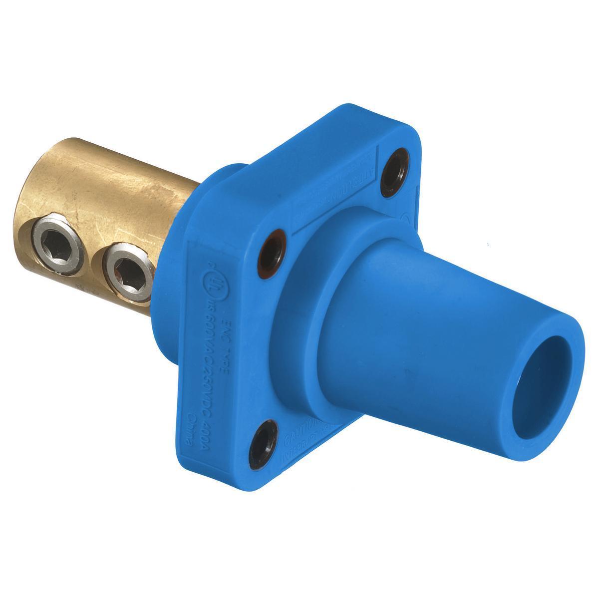 Hubbell Wiring Device-Kellems HBLFRBL 16 Series 1-Pole Female Heavy Duty Industrial Grade Standard Single Pole Receptacle, 600 V AC/250 V DC, 400 A, 4 to 4/0 AWG Wire, Screw Terminal Connection, 3R/4X/12 NEMA Rating