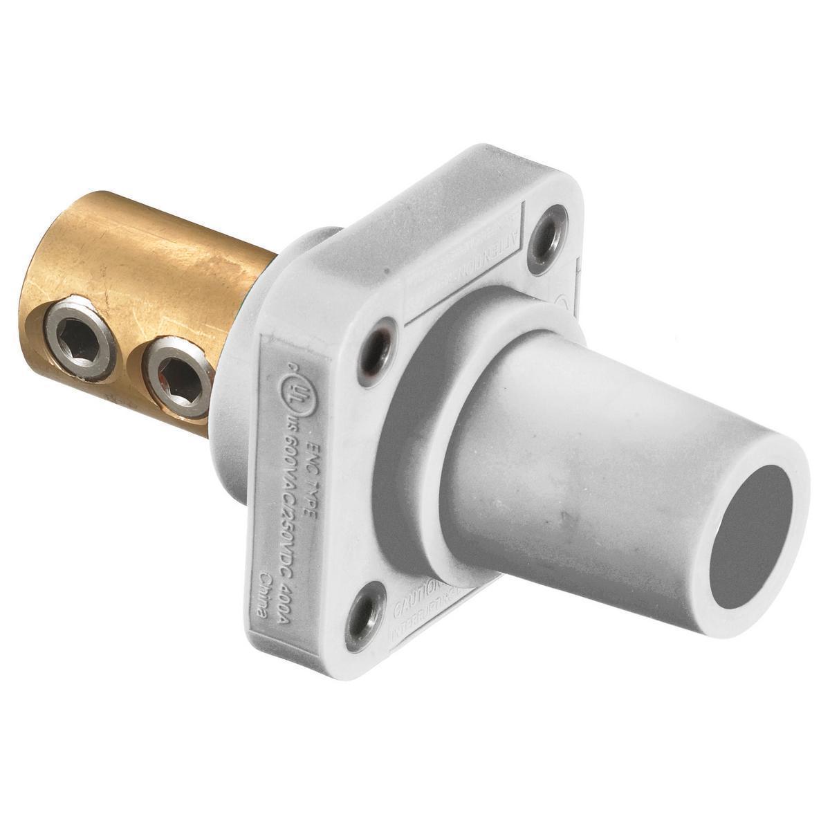 Hubbell Wiring Device-Kellems HBLFRW 16 Series 1-Pole Female Straight Single Pole Receptacle, 600 V AC/250 V DC, 400 A, 4 to 4/0 AWG Wire, Double Set Screw Connection