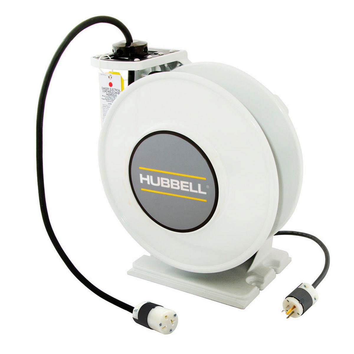 Hubbell Wiring Device-Kellems inREACH™ HBLI45123C20 SJO Cord Industrial Cord Reel With HBL5369C Connector and HBL5366C On The Power Supply Cord, 250 V, 20 A, 45 ft L Cord, 12/3 AWG Conductor