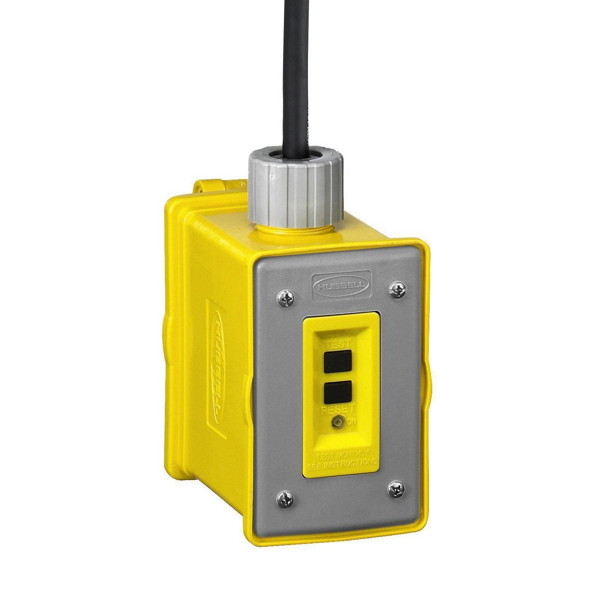 Hubbell Wiring Device-Kellems HBLI45123GF20 inREACH™ 3-Conductor Heavy Duty Cord Reel With (1) 20 A Duplex Receptacle, 125 V AC, 20 A, 45 ft L Cord, 12 AWG Conductor