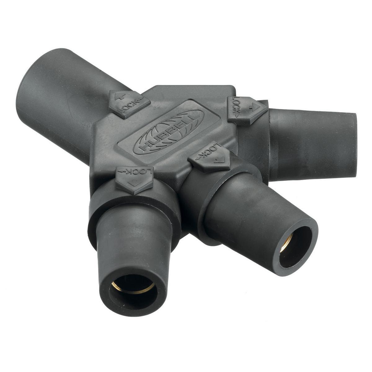 Hubbell Wiring Device-Kellems HBLM3FBK Single Pole Multi Way Connectors