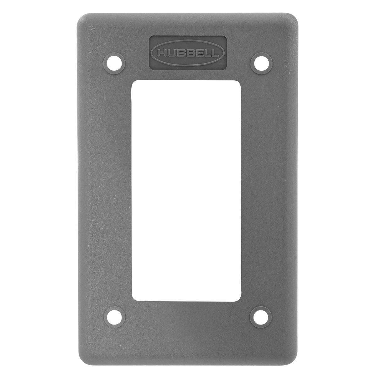 Hubbell Wiring Device-Kellems HBLP26FS 1-GFCI Molded Watertight Molded Weatherproof Cover Plate, 4.56 in L 2.84 in W, Thermoplastic