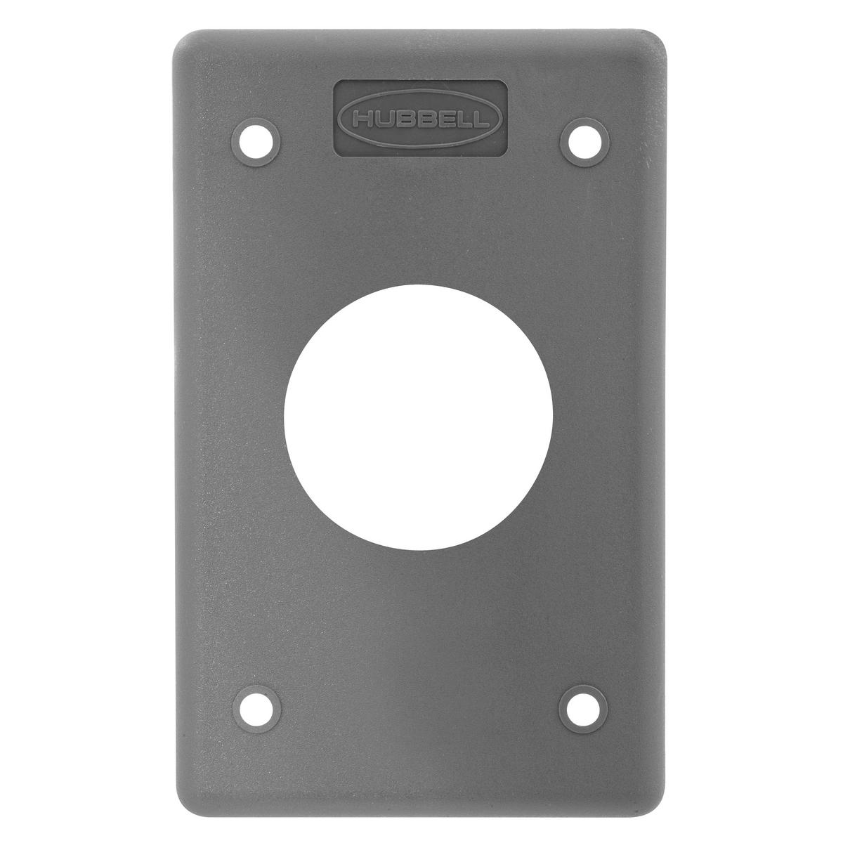 Hubbell Wiring Device-Kellems HBLP7FS Non-Metallic Standard Watertight Molded Weatherproof Cover Plate, 1.41 in Dia, 4.56 in L 2.84 in W, Valox®