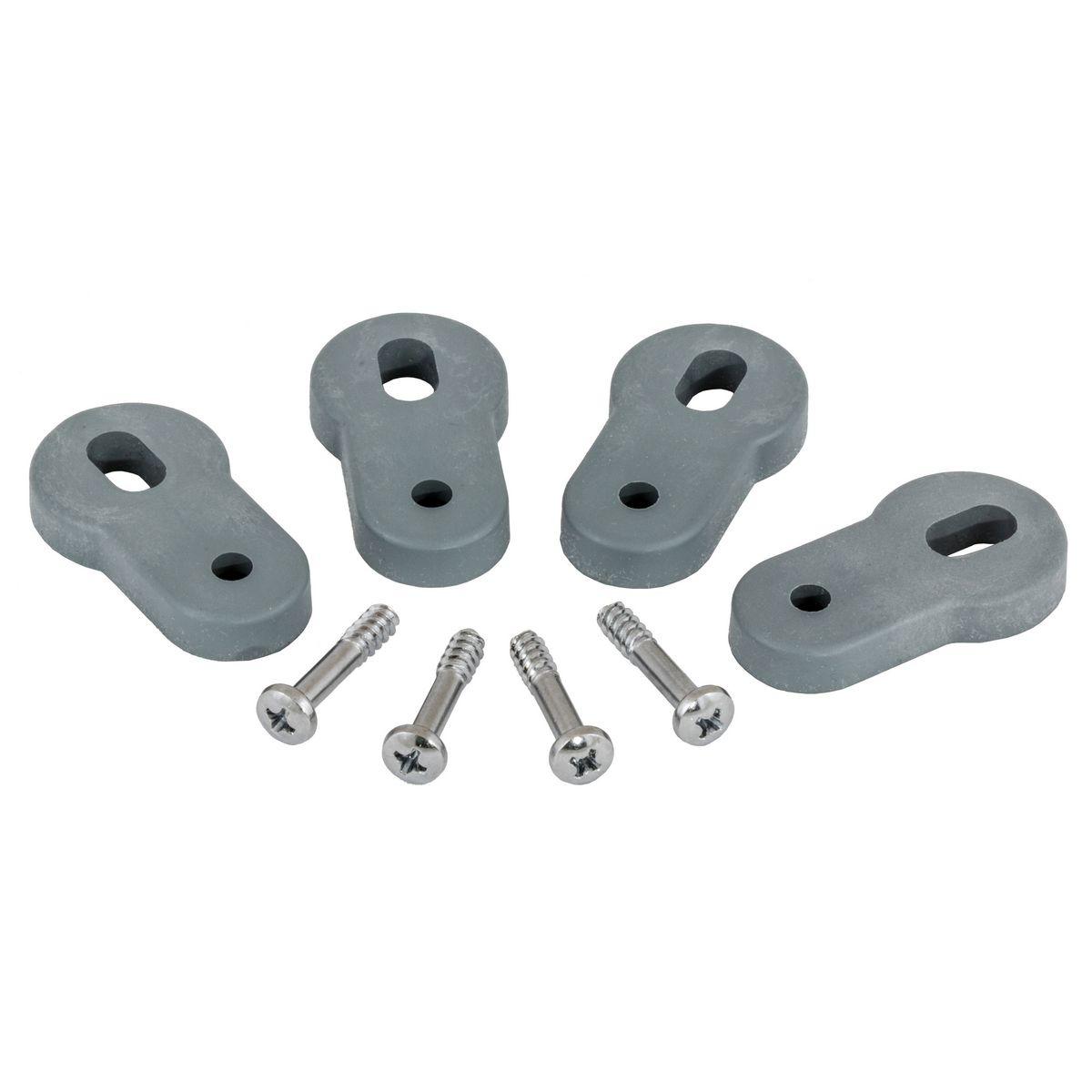 Hubbell Wiring Device-Kellems HBLRFT1 Standard Sized Replacement Mounting Feet, For Use With HBLDS3 Series 30 A Non-Metallic Switch, -40 to 67 deg C Continuous Temperature, Composite, Gray