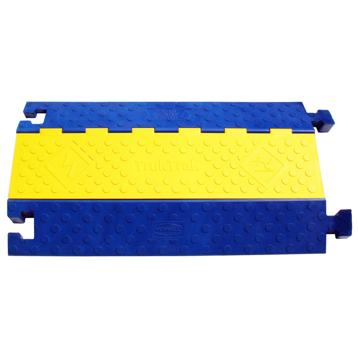 Hubbell Wiring Device-Kellems TrukTrak® HBLTT3B Standard Cable Protector, 3 ft OAL x 20 in OAW x 3.05 in OAH, 3 Channel, Blue/Yellow