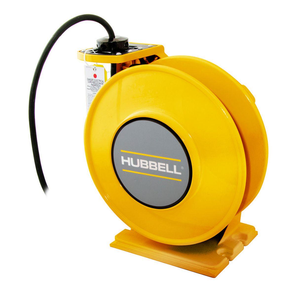 Hubbell Wiring Device-Kellems HBLW45123 inREACH™ 3-Conductor Heavy Duty Weatherproof Cord Reel With Open Cord End, 600 V AC, 20 A, 45 ft L Cord, 12 AWG Conductor
