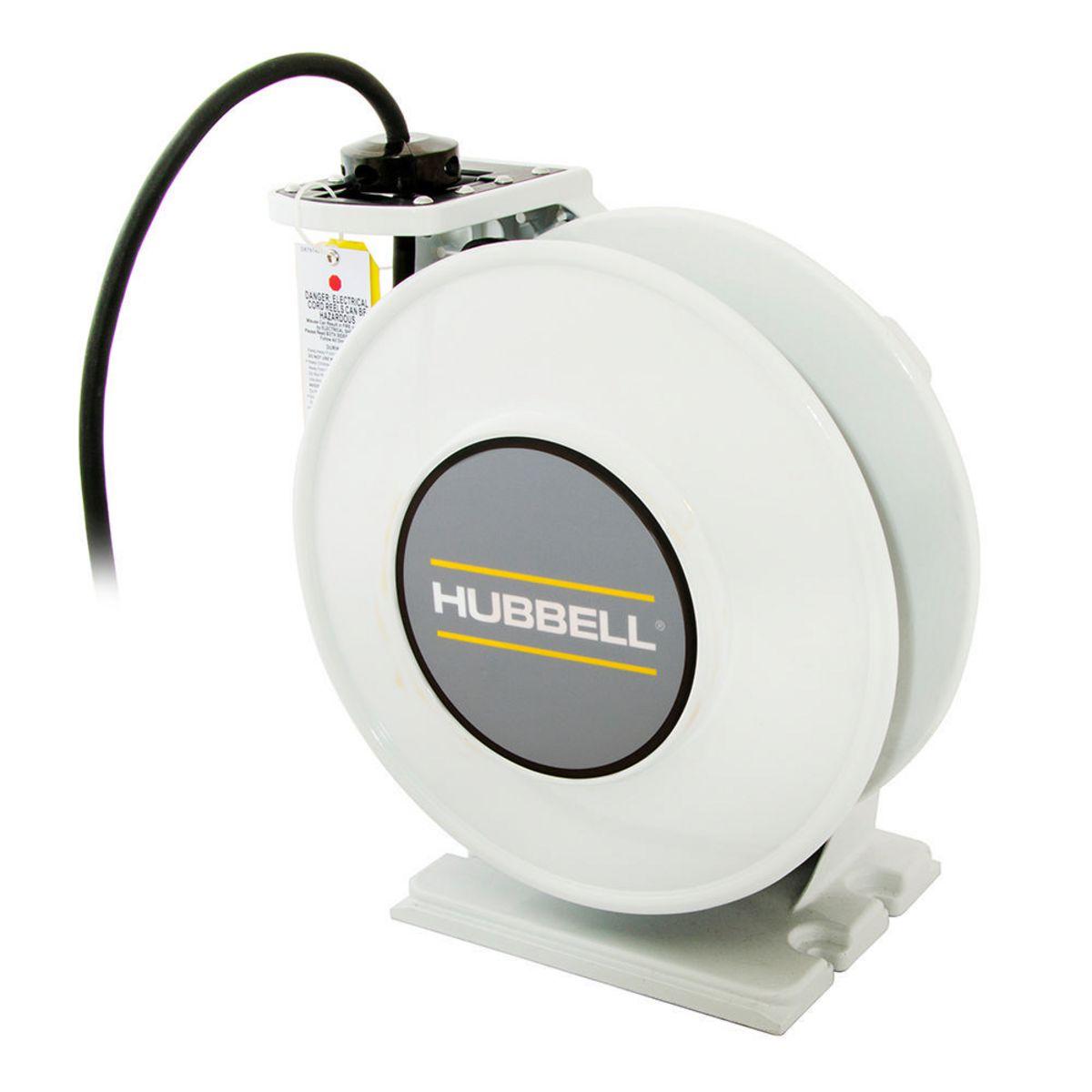 Hubbell Wiring Device-Kellems HBLW45123W inREACH™ 3-Conductor Weatherproof Cord Reel With Open Cord End, 600 V AC, 20 A, 45 ft L Cord, 12 AWG Conductor