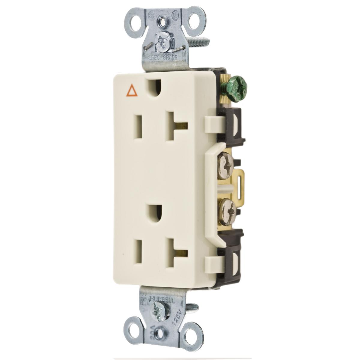 Hubbell Wiring Device-Kellems IG20DRLA Straight Blade Receptacles