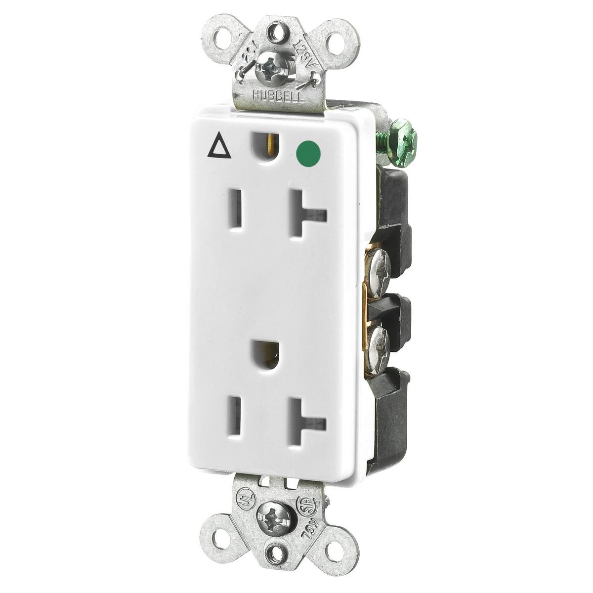 Hubbell Wiring Device-Kellems IG2182WA Straight Blade Receptacles