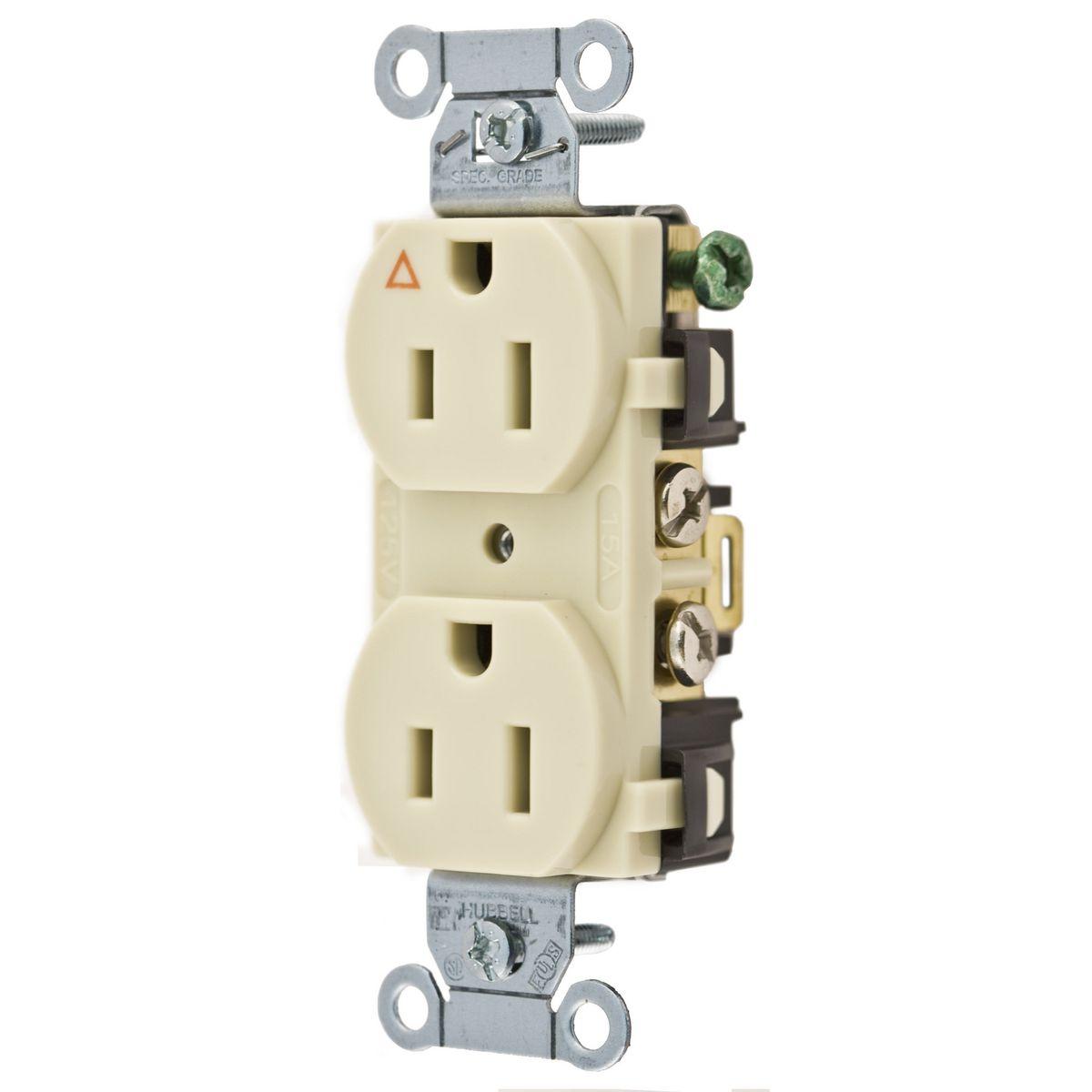 Hubbell Wiring Device-Kellems IG5252I Straight Blade Receptacles