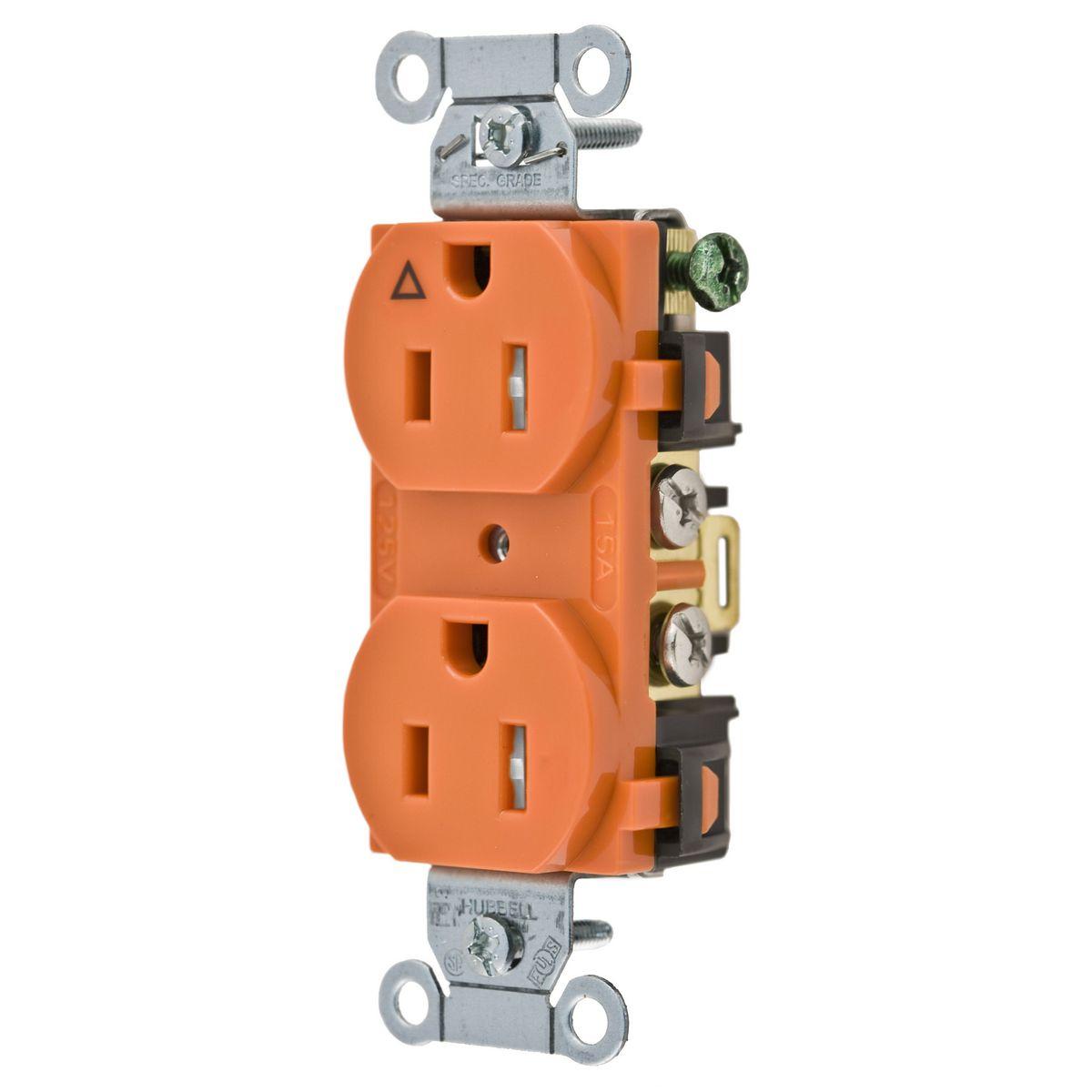 Hubbell Wiring Device-Kellems IG5252TR Straight Blade Receptacles