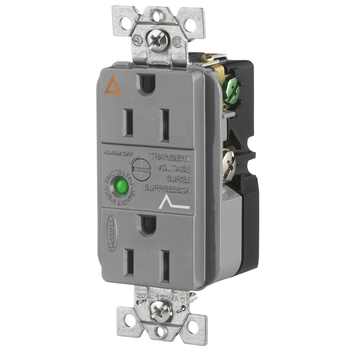 Hubbell Wiring Device-Kellems IG5262GYSA Straight Blade Receptacles
