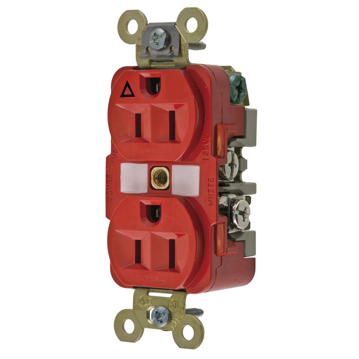 Hubbell Wiring Device-Kellems IG5262R Straight Blade Receptacles