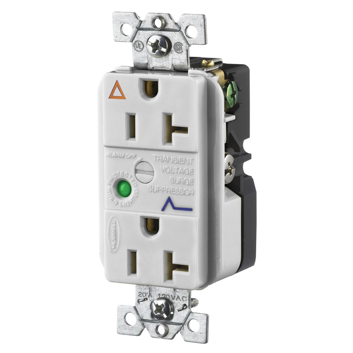 Hubbell Wiring Device-Kellems IG5362OWSA Straight Blade Receptacles