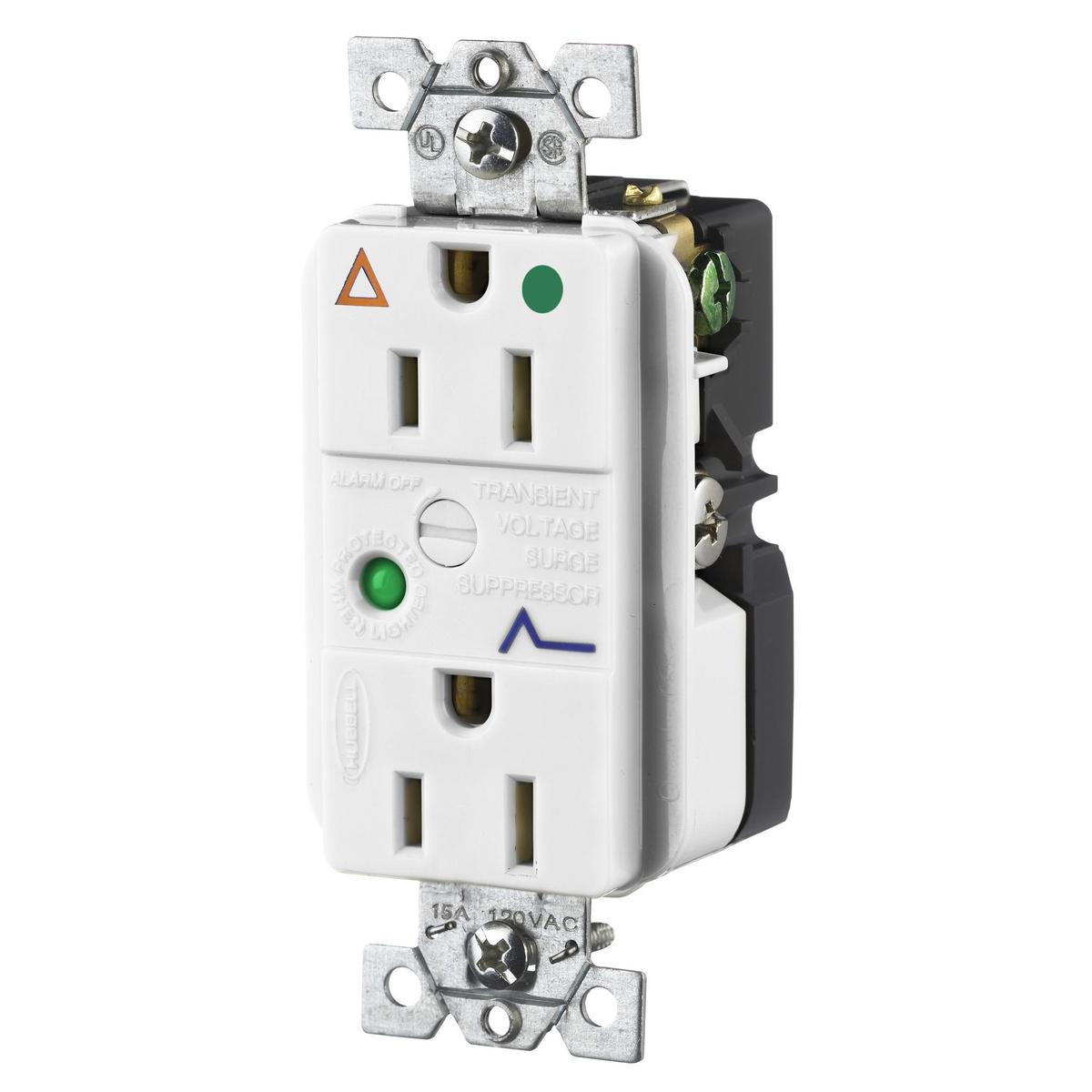 Hubbell Wiring Device-Kellems IG8262WSA Straight Blade Receptacles