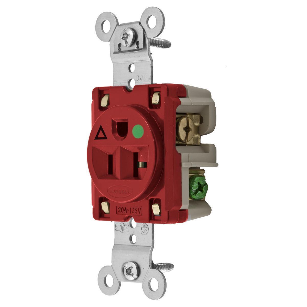 Hubbell Wiring Device-Kellems IG8310R Straight Blade Receptacles