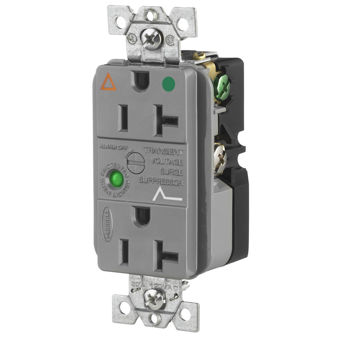 Hubbell Wiring Device-Kellems IG8362GYSA Straight Blade Receptacles