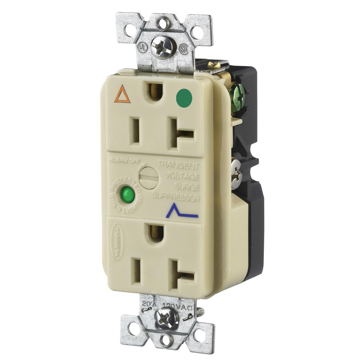 Hubbell Wiring Device-Kellems IG8362ISA Straight Blade Receptacles