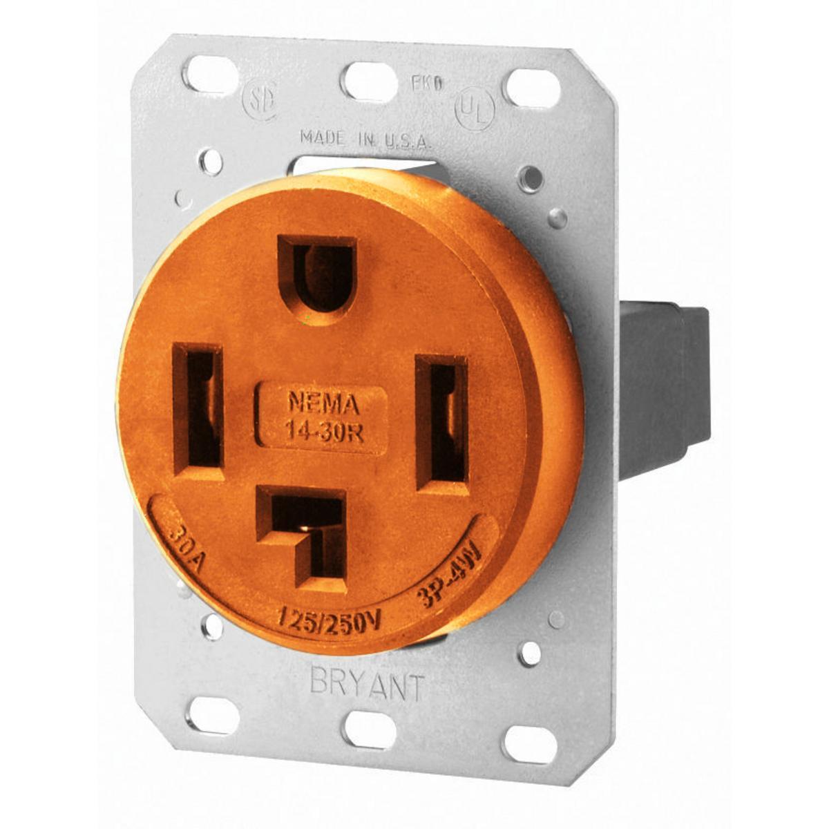 Hubbell Wiring Device-Kellems IG9450A Straight Blade Receptacles