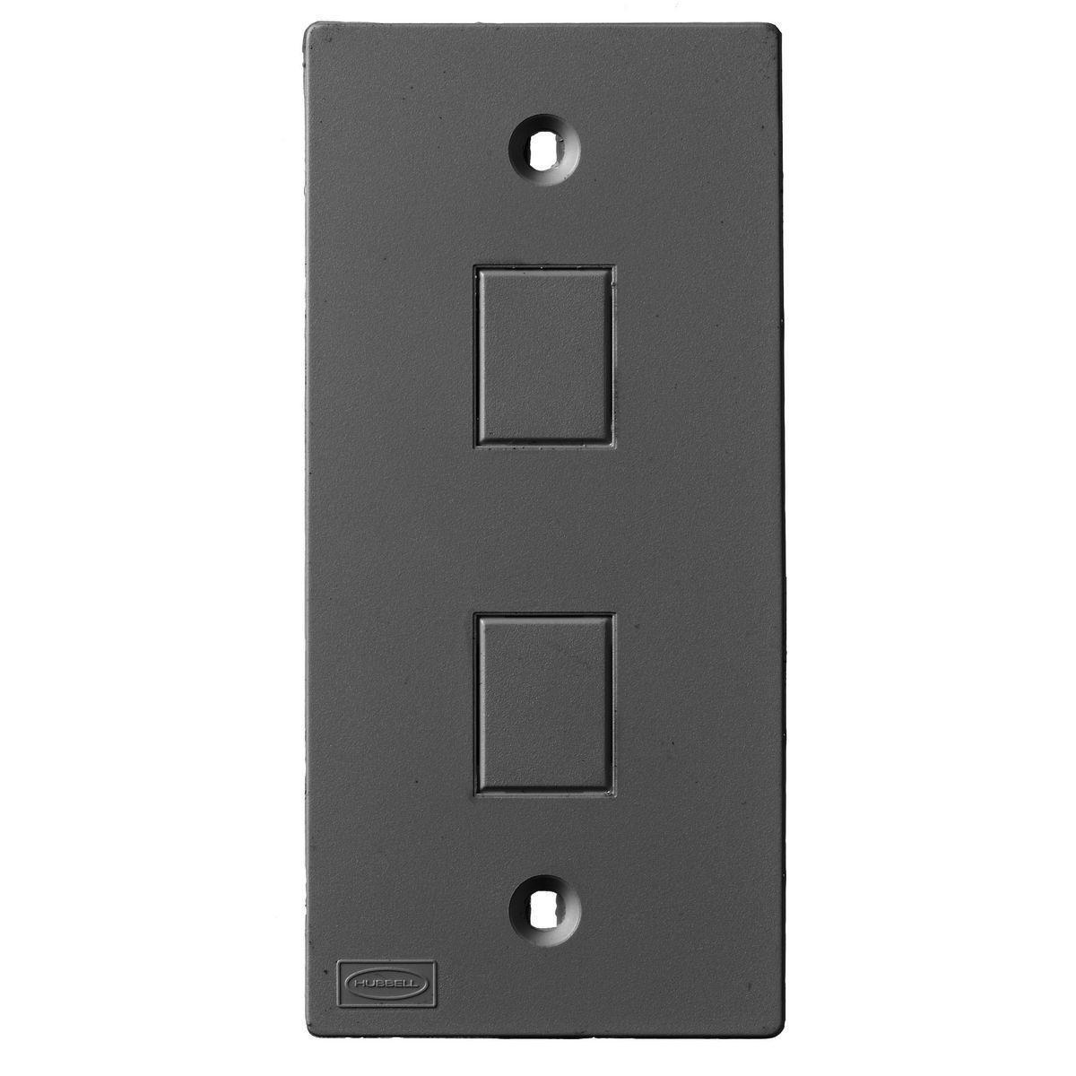 Hubbell Wiring Device-Kellems KP2162BK Raceway Outlet Box Covers & Plates
