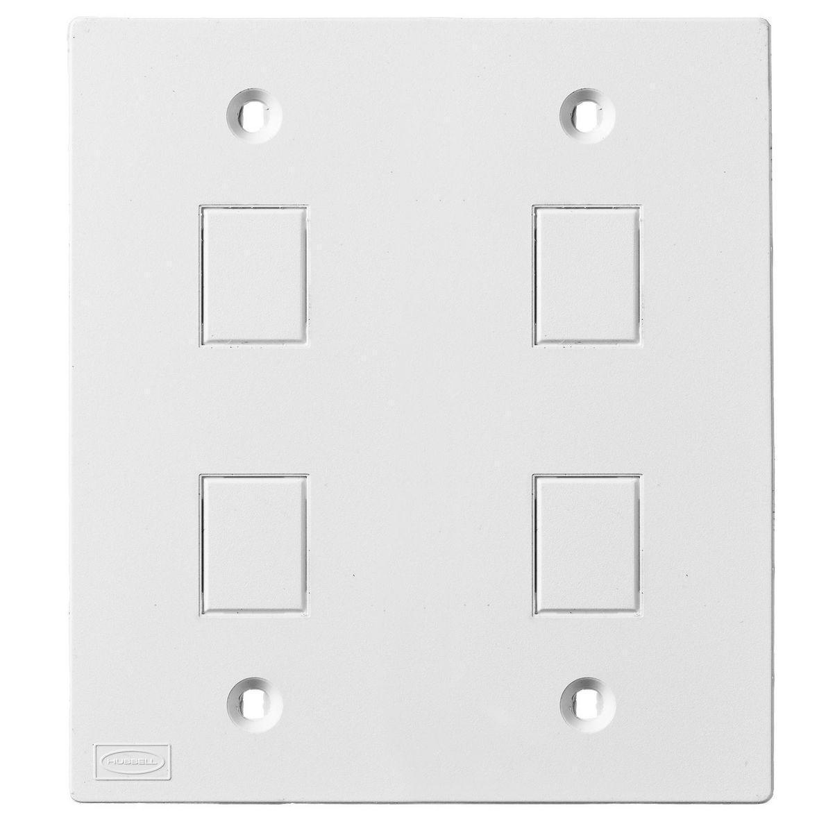 Hubbell Wiring Device-Kellems KP2216W Raceway Outlet Box Covers & Plates