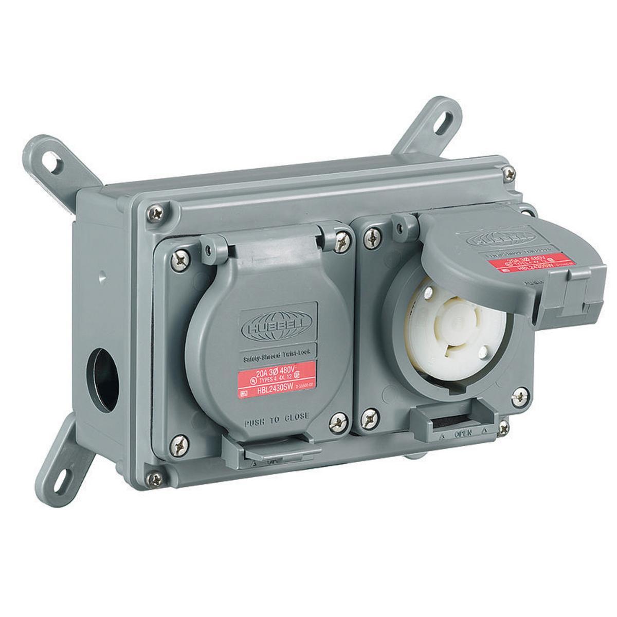 Hubbell Wiring Device-Kellems MCWF2040 Locking Receptacles