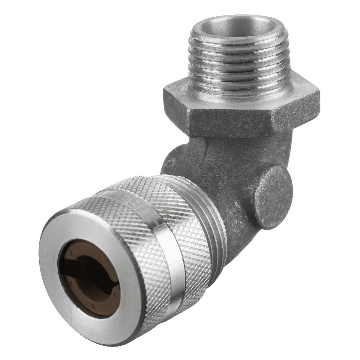 Hubbell Wiring Device-Kellems NHC1024 NHC 90 deg Form 2 Standard Wire Management Cord Connector, 1/2 in MNPT Trade, (1) Conductors, 0.5 to 0.63 in Cable Openings, Aluminum, Machined