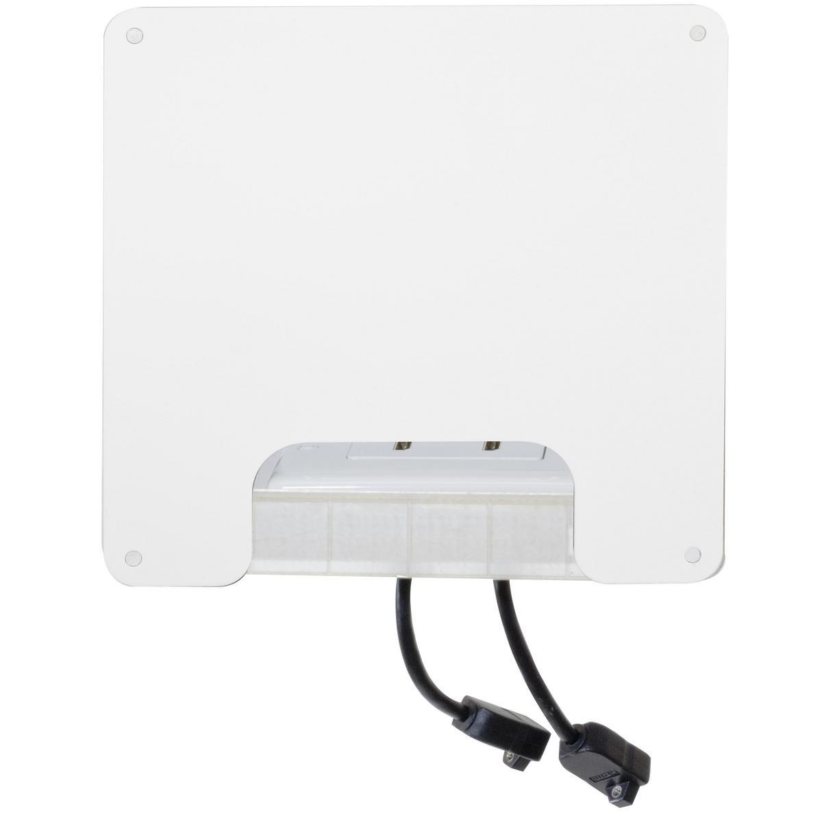 Hubbell Wiring Device-Kellems NSAV6C 2-Gang Screw-On Stamped Standard Enclosure Cover, 7.2 in W x 0.05 in D, For Use With tradeSELECT® netSELECT® NSAV6 Connection Enclosure, Steel