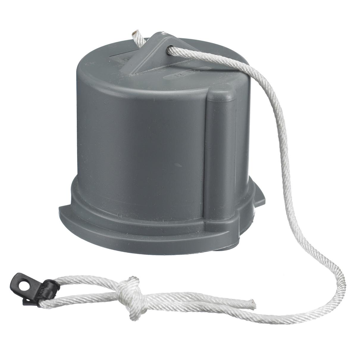 Hubbell Wiring Device-Kellems PC60 PC Series Heavy Duty Industrial Grade Male Non-Metallic Standard Watertight Cord Mount Pressure Screw Terminal Replacement Closure Cap, 3.33 in Dia x 2.84 in H, Composite, Gray