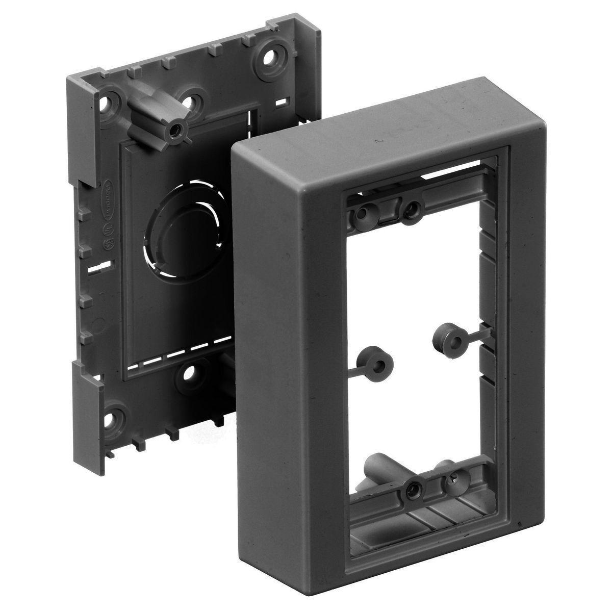 Hubbell Wiring Device-Kellems PDB12LPBK PolyTrak® 1-Gang Non-Metallic Low Profile Box, 5 in L x 3-1/4 in W x 1-1/2 in H, Black