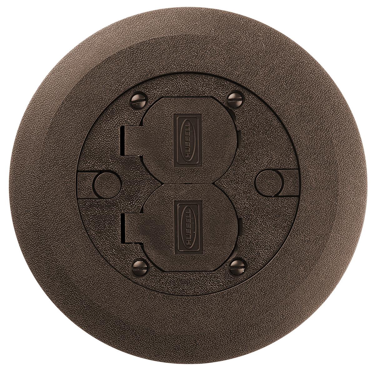 Hubbell Wiring Device-Kellems ScrubShield® PFBCBRA Flush Style Molded Non-Metallic Standard Cover and Flange Assembly, 6-1/4 in Dia, 6-1/4 in L x 6-1/4 in W x 0.56 in D, Thermoplastic/ABS