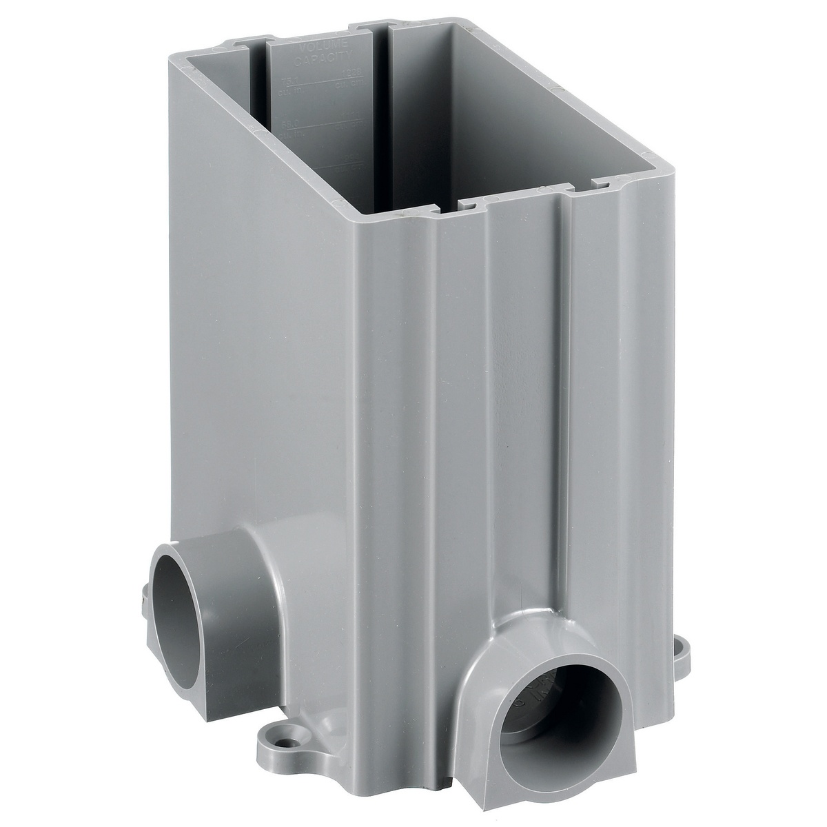 Hubbell Wiring Device-Kellems PFBRG1 Fully Adjustable Non-Metallic Floor Box With Metal Cover, Thermoplastic, 85.8 cu-in Capacity, 1 Gangs, 4 Knockouts, 3.6 in L x 5.42 in W x 6 in H