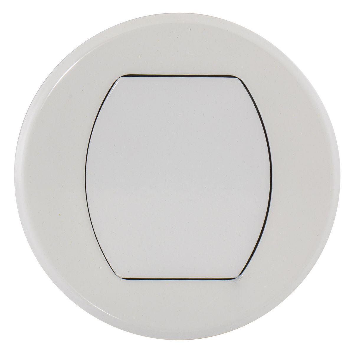 Hubbell Wiring Device-Kellems RCT110W 1-Outlet Standard Kitchen Counter Trim, For Use With Kitchen Counter Box, Mounting Clip, Surface Mount, Through Top Cable Entry, Fabricated, Composite, White