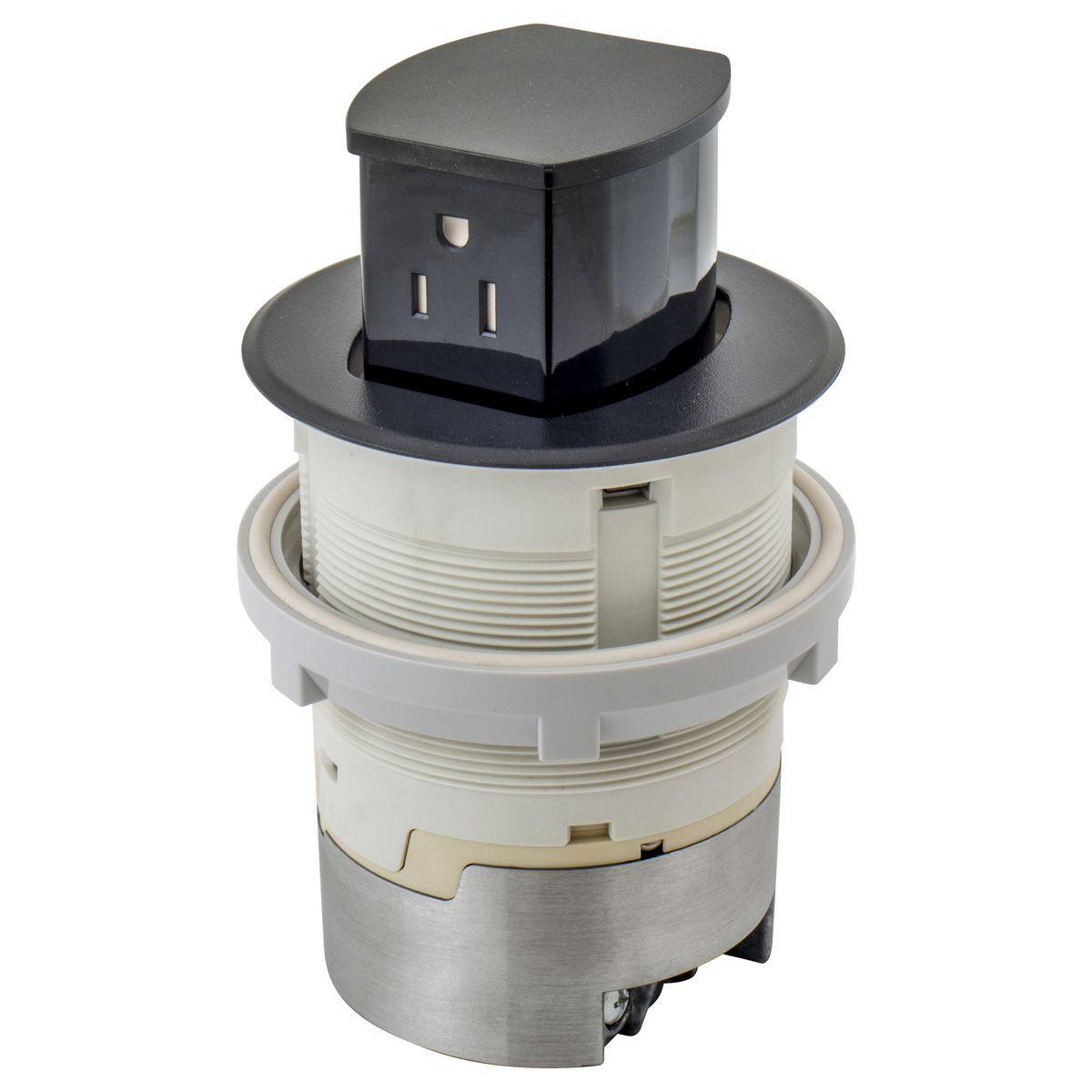 Hubbell Wiring Device-Kellems RCT200BK Straight Blade Receptacles