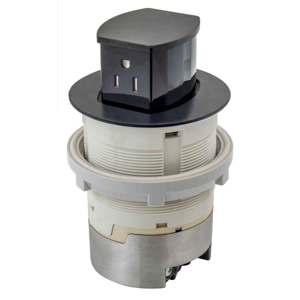Hubbell Wiring Device-Kellems RCT201BK Straight Blade Receptacles