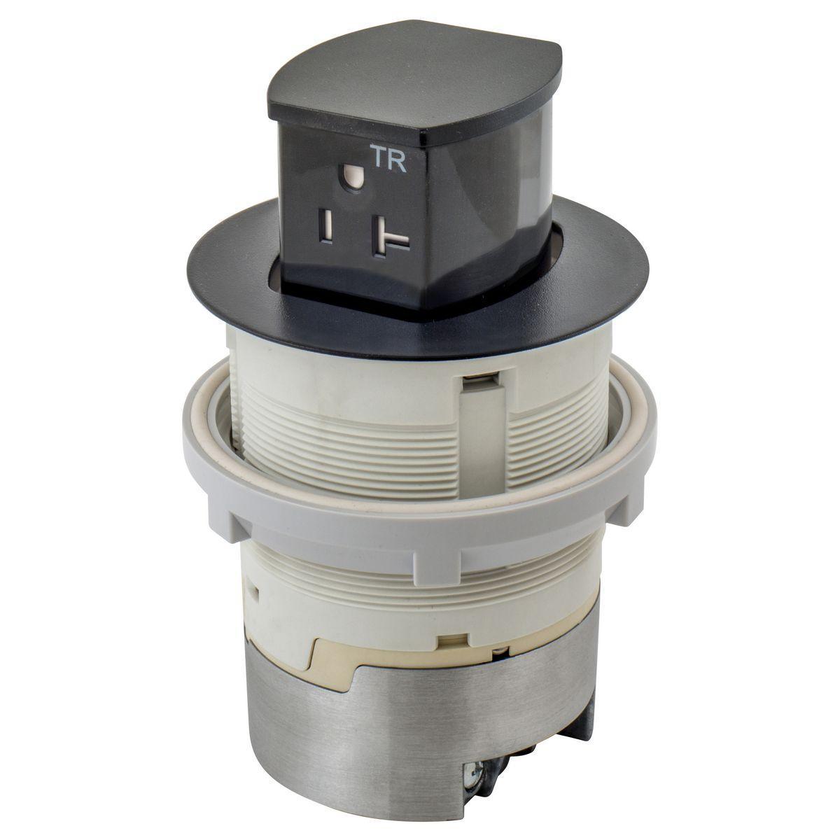 Hubbell Wiring Device-Kellems RCT221BK Straight Blade Receptacles