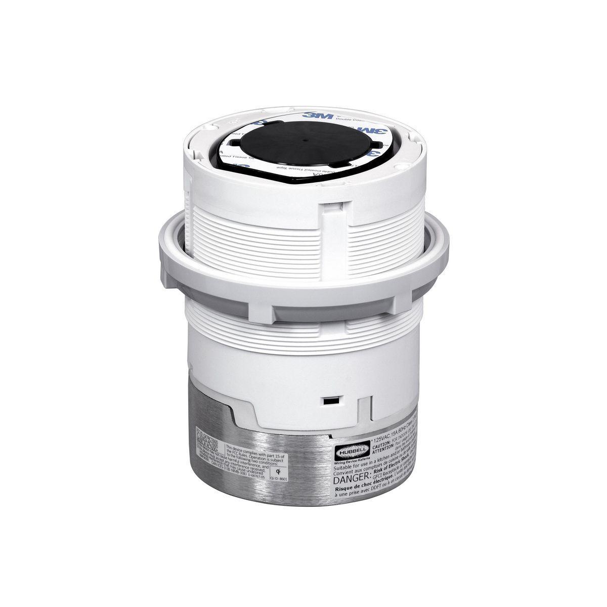 Hubbell Wiring Device-Kellems RCT620W RCT Receptacle Straight Blade Devices, 125 V, 20 A, 2 Poles, 3 Wires, White