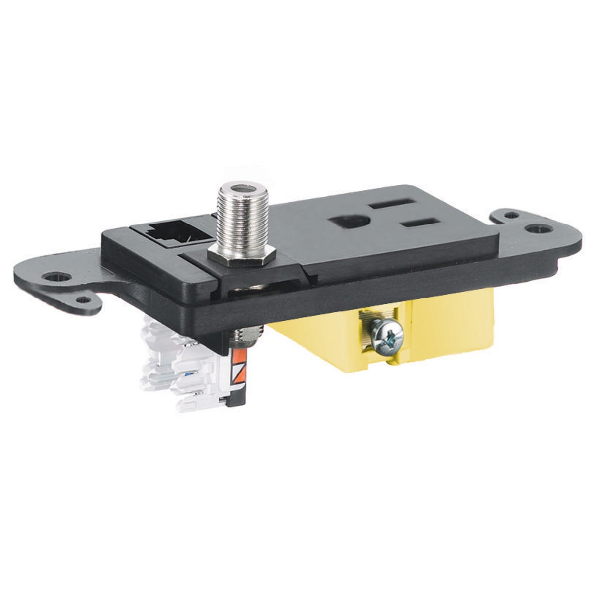 Hubbell Wiring Device-Kellems RJ650BKTR Combination Outlets