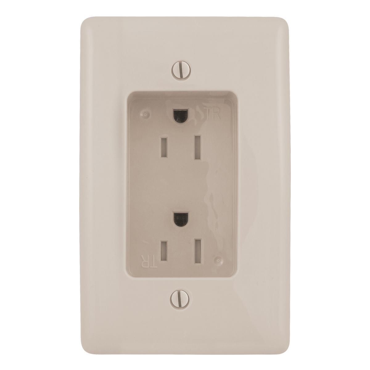 Hubbell Wiring Device-Kellems RR1510LA Straight Blade Clock & Display Receptacle