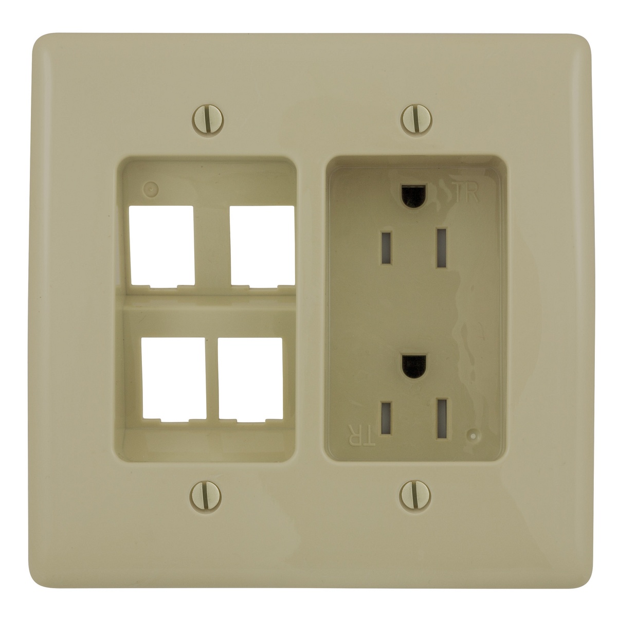 Hubbell Wiring Device-Kellems RR1514I Straight Blade Clock & Display Receptacle