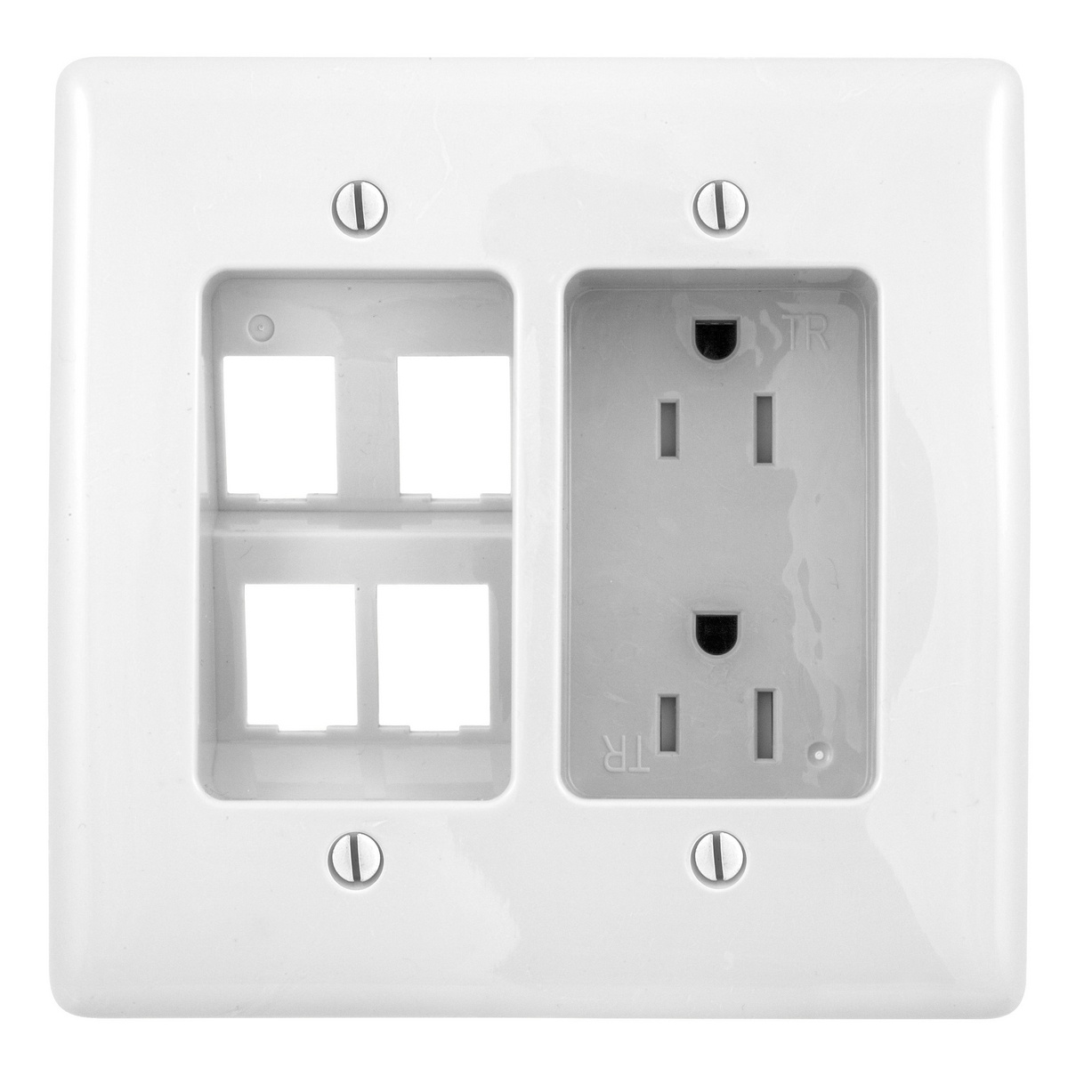 Hubbell Wiring Device-Kellems RR1514W Straight Blade Receptacles