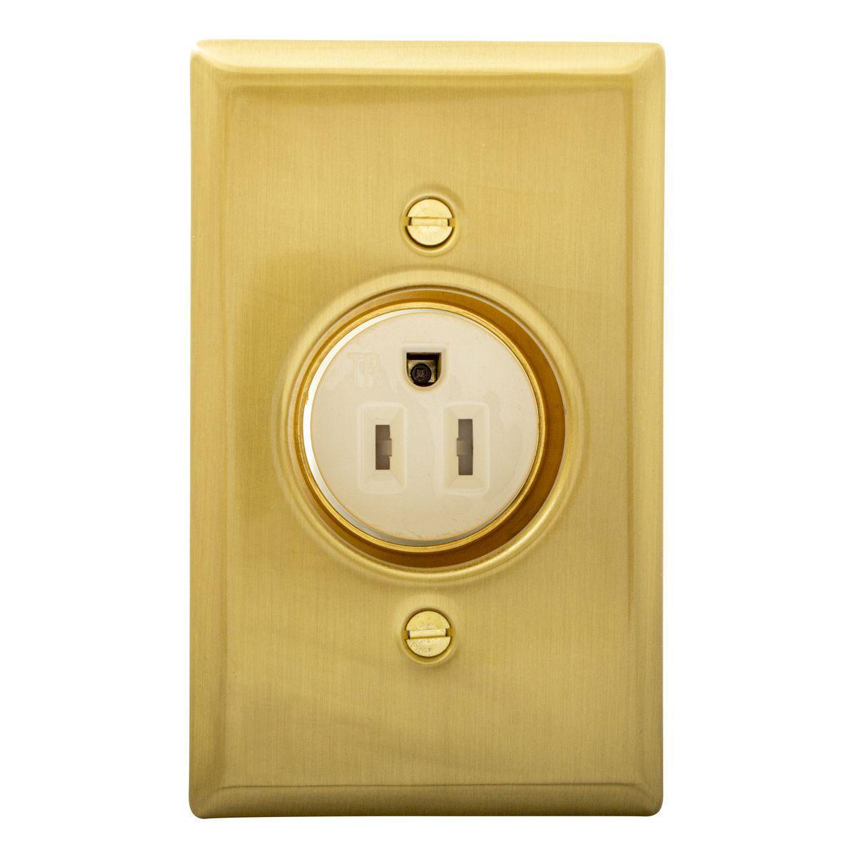Hubbell Wiring Device-Kellems RR151CHBSTR Straight Blade Clock & Display Receptacle