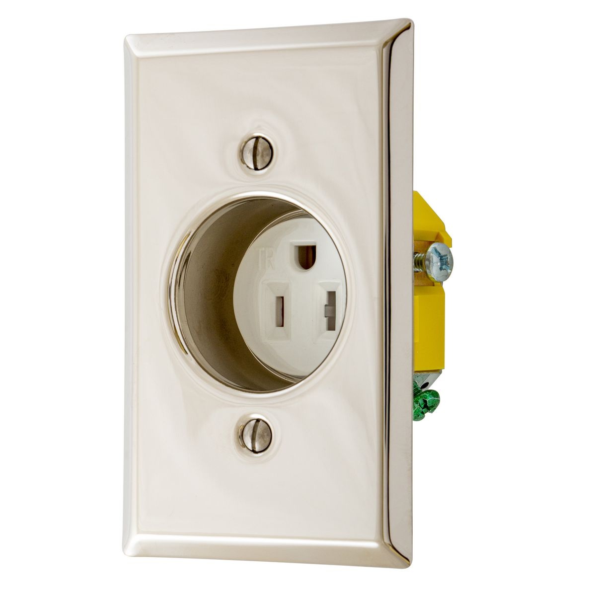 Hubbell Wiring Device-Kellems RR151CHSSTR Straight Blade Clock & Display Receptacle